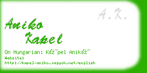 aniko kapel business card